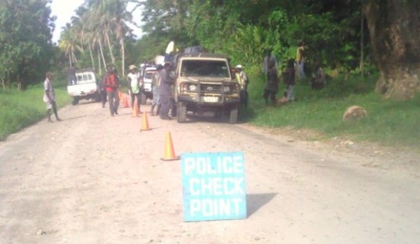 Police Check Point in South Bougainville